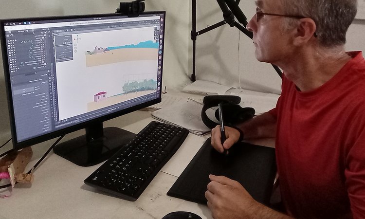 Conrad works on mangrove animation