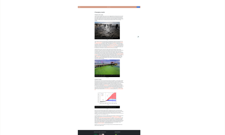 Screenshot of Module 1 - Changing coasts